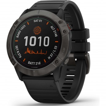 Часы GARMIN FENIX 6 PRO SOLAR SLATE GRAY WITH BLACK BAND Часы GARMIN FENIX 6 PRO SOLAR SLATE GRAY WITH BLACK BAND