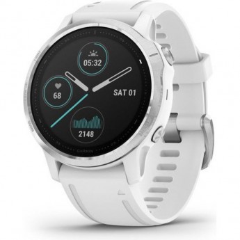 Часы GARMIN FENIX 6S WHITE SILVER WITH WHITE BAND Часы GARMIN FENIX 6S WHITE SILVER WITH WHITE BAND