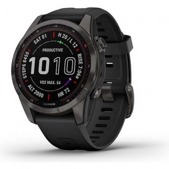Часы GARMIN FENIX 7S SAPPHIRE SOLAR CARBON GRAY DLC TITANIUM WITH BLACK BAND Часы GARMIN FENIX 7S SAPPHIRE SOLAR CARBON GRAY DLC TITANIUM WITH BLACK BAND