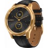 Часы GARMIN VIVOMOVE LUXE золотистые черные с кожаным ремешком 010-02241-22