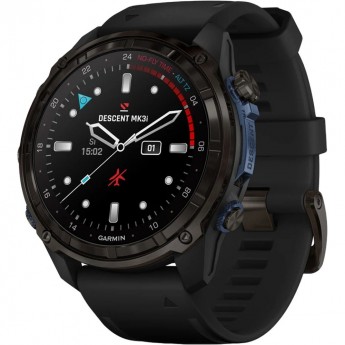 Часы-навигатор GARMIN DESCENT MK3I 51 мм CARBON GREY DLC TITANIUM WITH BLACK SILICONE BAND