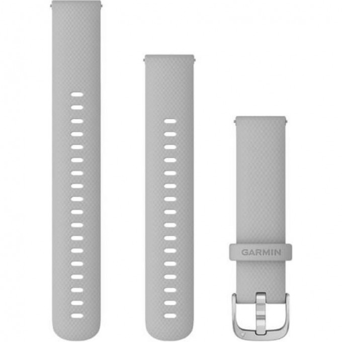 Ремешок GARMIN QUICK RELEASE BANDS (18 MM) MIST GREY WITH SILVER HARDWARE 11654